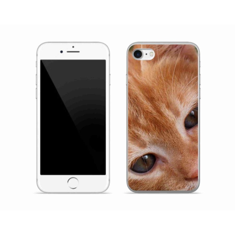 Gelové pouzdro mmCase na mobil iPhone SE (2020) - zrzavé kotě