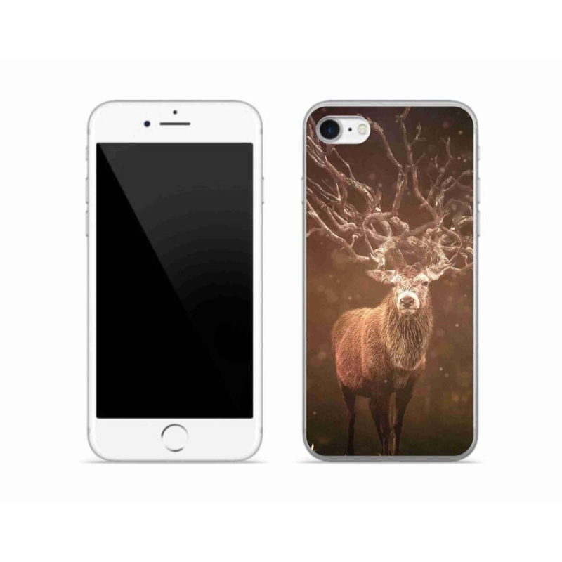 Gelové pouzdro mmCase na mobil iPhone SE (2022) - jelen v záři