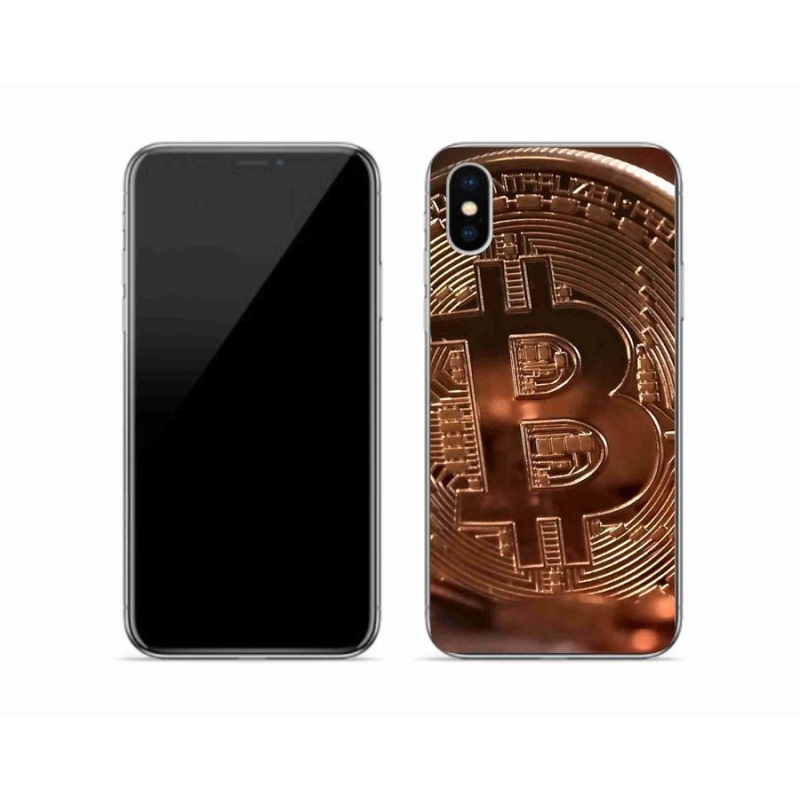 Gelové pouzdro mmCase na mobil iPhone X - bitcoin