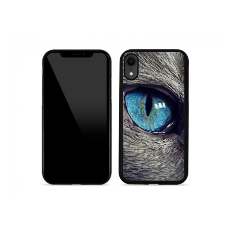 Gelové pouzdro mmCase na mobil iPhone XR - modré kočičí oko