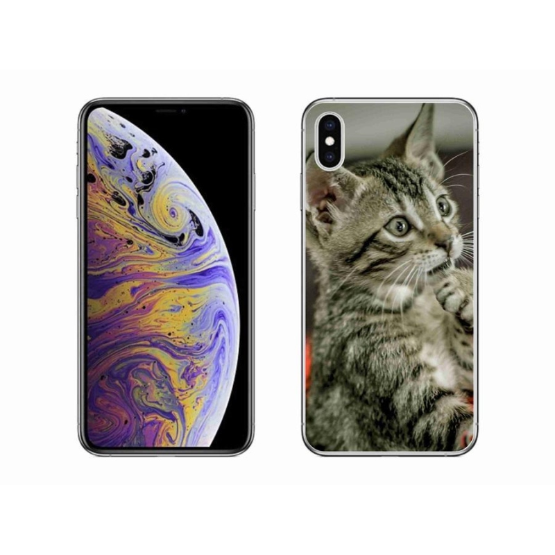 Gelové pouzdro mmCase na mobil iPhone XS Max - roztomilá kočka