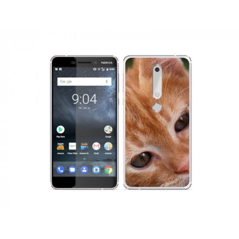 Gelové pouzdro mmCase na mobil Nokia 6.1 - hnědé kotě