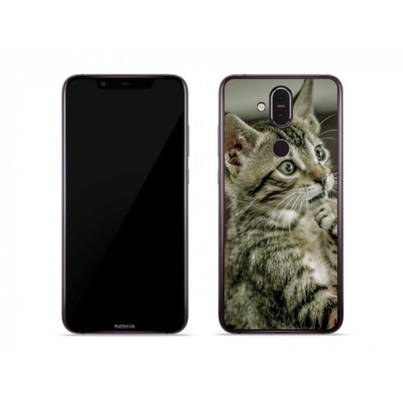 Gelové pouzdro mmCase na mobil Nokia 7.1 Plus - roztomilá kočka