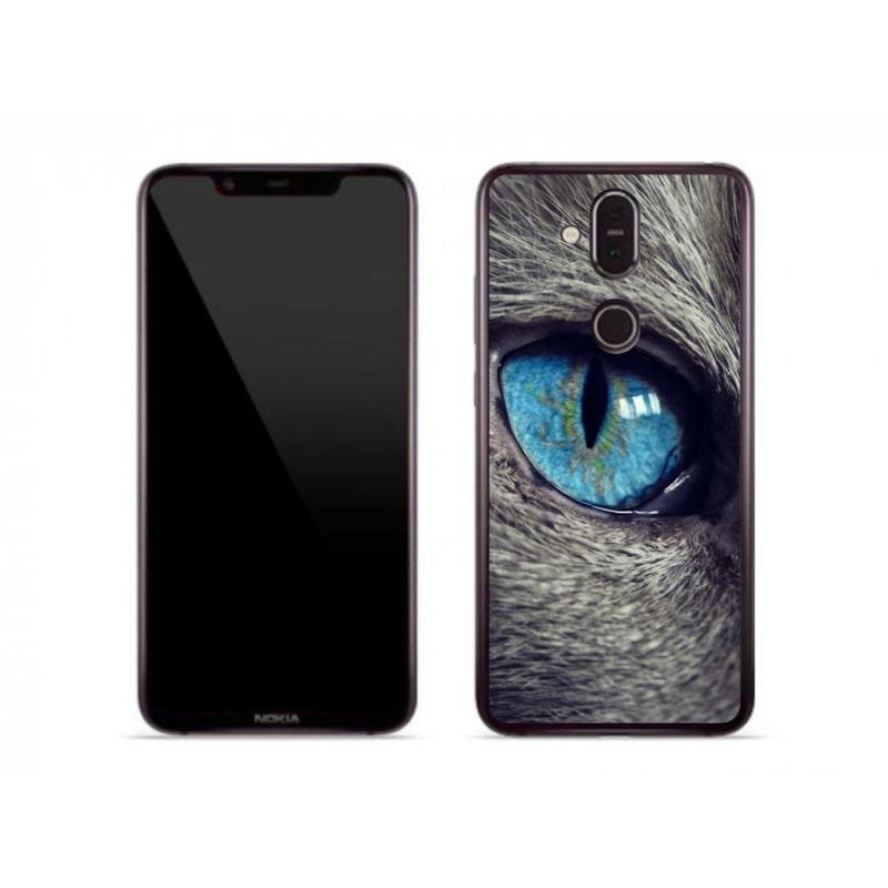 Gelové pouzdro mmCase na mobil Nokia 8.1 - modré kočičí oko
