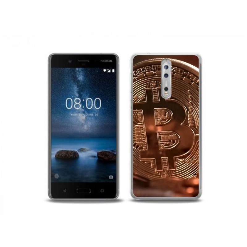Gelové pouzdro mmCase na mobil Nokia 8 - bitcoin