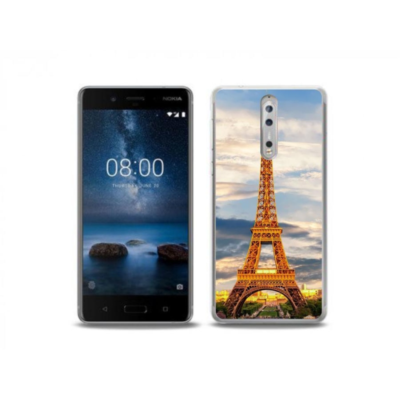 Gelové pouzdro mmCase na mobil Nokia 8 - eiffelova věž 3