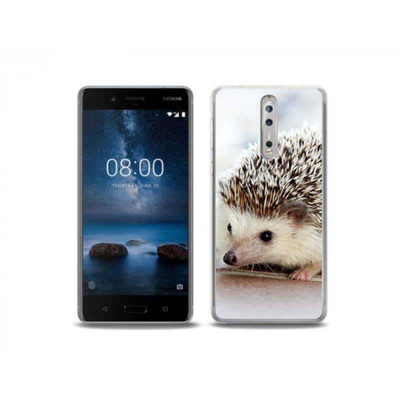 Gelové pouzdro mmCase na mobil Nokia 8 - ježek