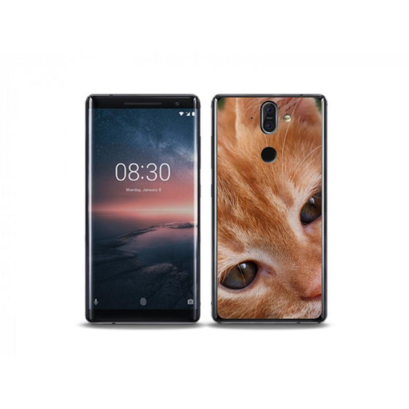 Gelové pouzdro mmCase na mobil Nokia 8 Sirocco - zrzavé kotě