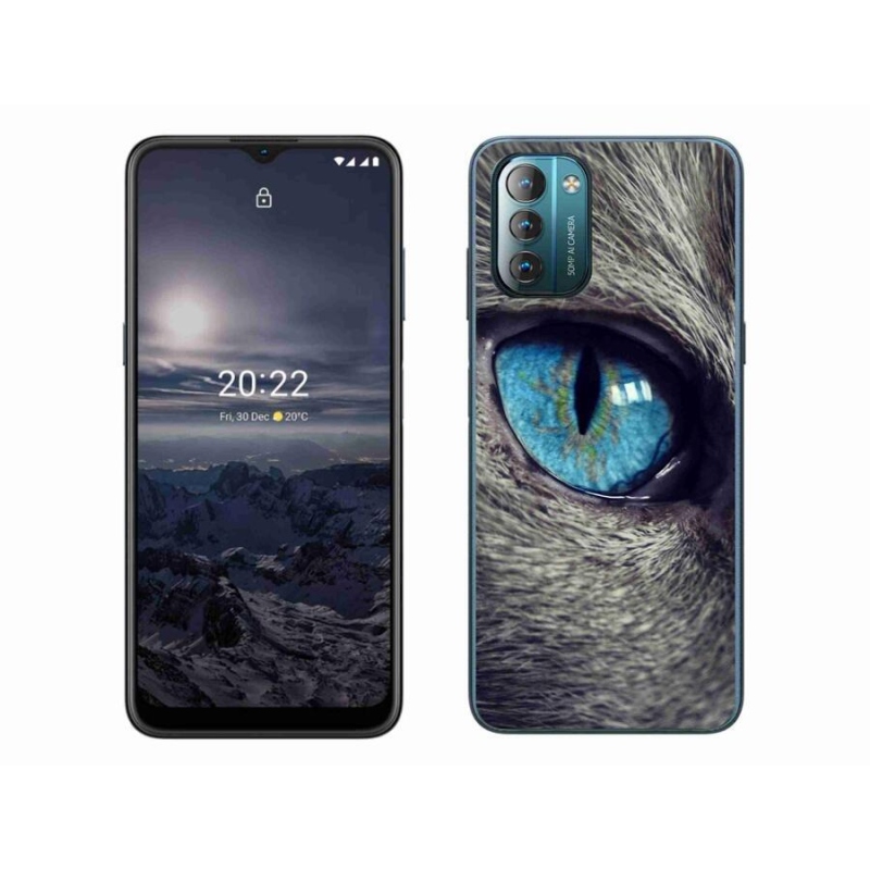 Gelové pouzdro mmCase na mobil Nokia G11/G21 - modré kočičí oko