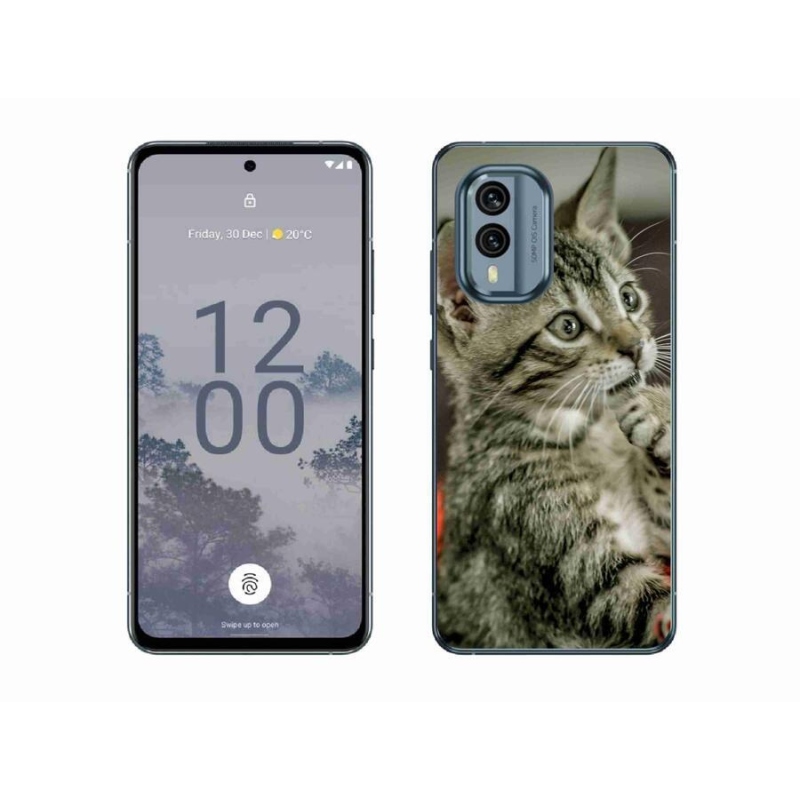 Gelové pouzdro mmCase na mobil Nokia X30 5G - roztomilá kočka