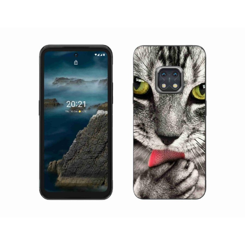 Gelové pouzdro mmCase na mobil Nokia XR20 - zelené kočičí oči