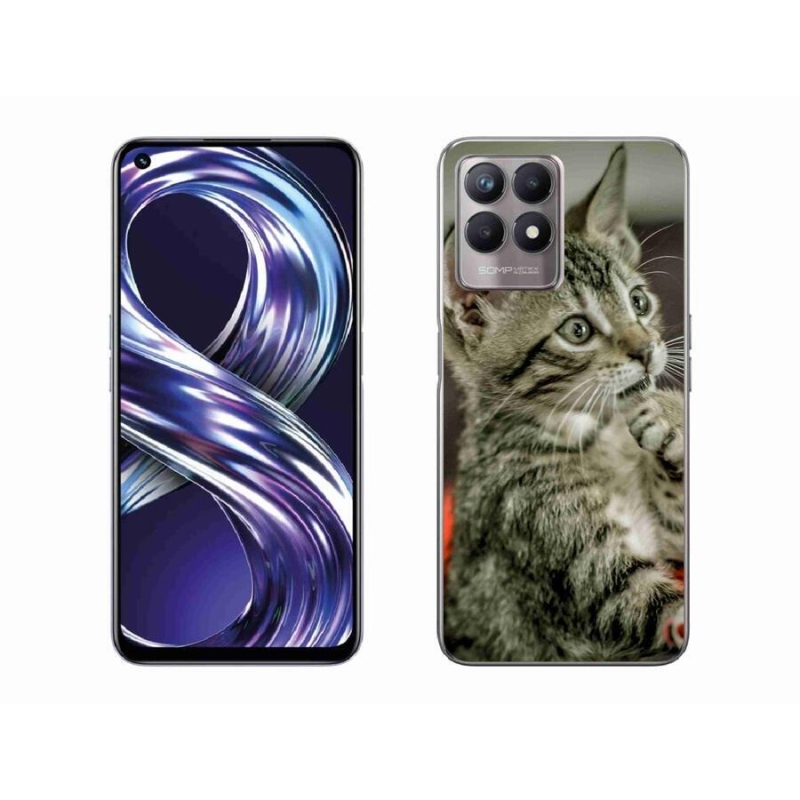 Gelové pouzdro mmCase na mobil Realme 8i - roztomilá kočka