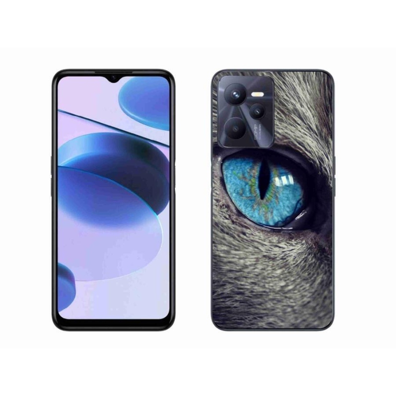 Gelové pouzdro mmCase na mobil Realme C35 - modré kočičí oko
