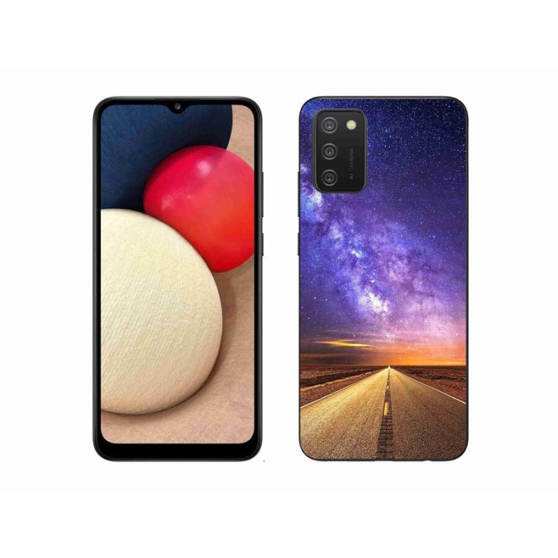 Gelové pouzdro mmCase na mobil Samsung Galaxy A02s (164.2x75.9x9.1mm) - americká silnice