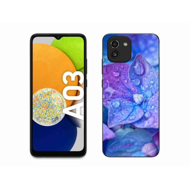 Gelové pouzdro mmCase na mobil Samsung Galaxy A03 - fialový květ