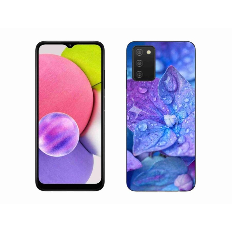 Gelové pouzdro mmCase na mobil Samsung Galaxy A03s (166.6 x 75.9 x 9.1) - fialový květ