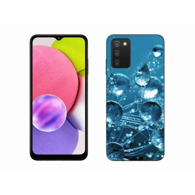 Gelové pouzdro mmCase na mobil Samsung Galaxy A03s (166.6 x 75.9 x 9.1) - kapky vody
