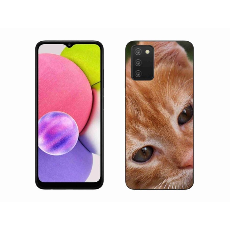 Gelové pouzdro mmCase na mobil Samsung Galaxy A03s (166.6 x 75.9 x 9.1) - zrzavé kotě