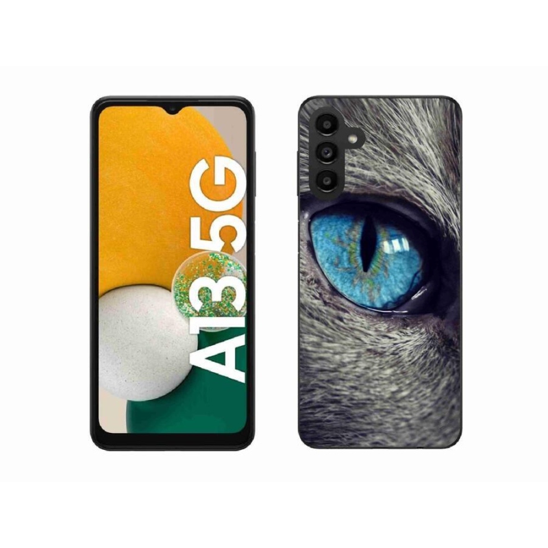 Gelové pouzdro mmCase na mobil Samsung Galaxy A13 5G - modré kočičí oko