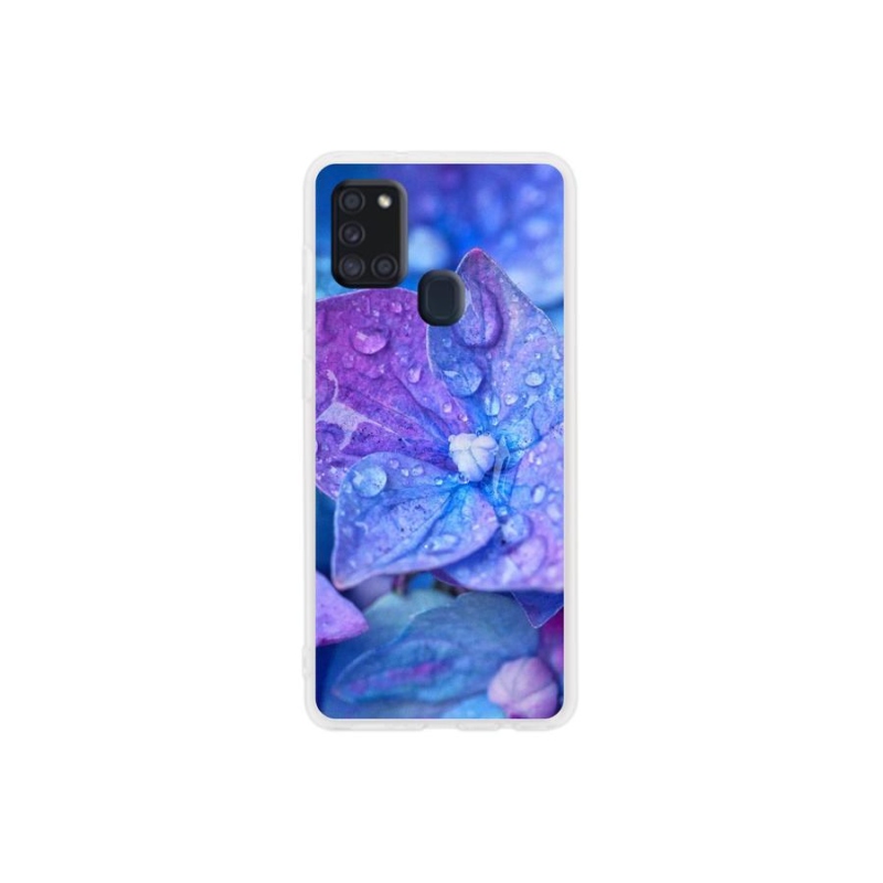 Gelové pouzdro mmCase na mobil Samsung Galaxy A21s - fialový květ