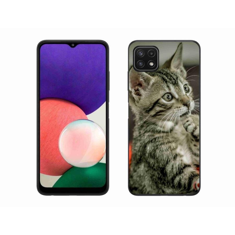 Gelové pouzdro mmCase na mobil Samsung Galaxy A22 5G - roztomilá kočka