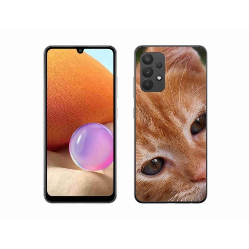 Gelové pouzdro mmCase na mobil Samsung Galaxy A32 4G - zrzavé kotě