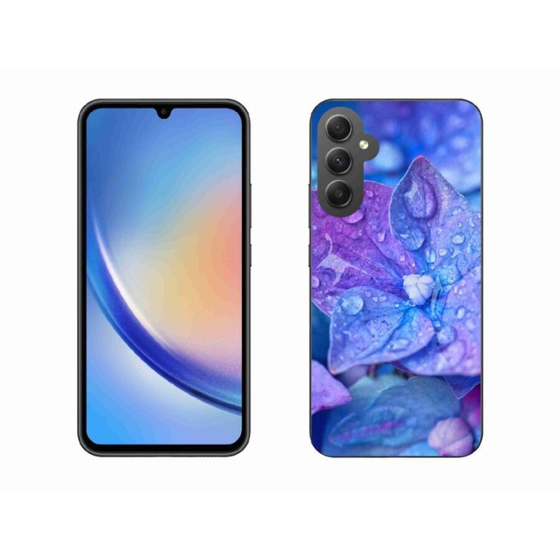 Gelové pouzdro mmCase na mobil Samsung Galaxy A34 5G - fialový květ