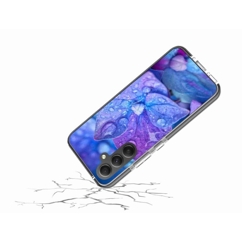Gelové pouzdro mmCase na mobil Samsung Galaxy A34 5G - fialový květ