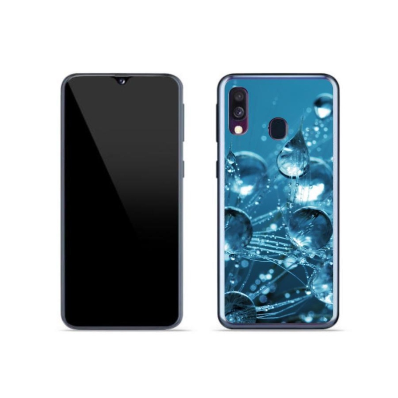 Gelové pouzdro mmCase na mobil Samsung Galaxy A40 - kapky vody
