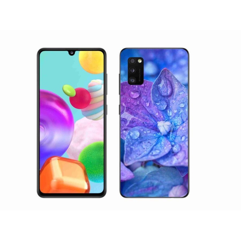 Gelové pouzdro mmCase na mobil Samsung Galaxy A41 - fialový květ