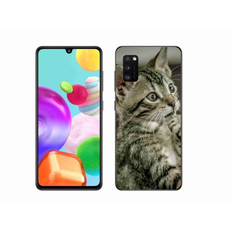 Gelové pouzdro mmCase na mobil Samsung Galaxy A41 - roztomilá kočka
