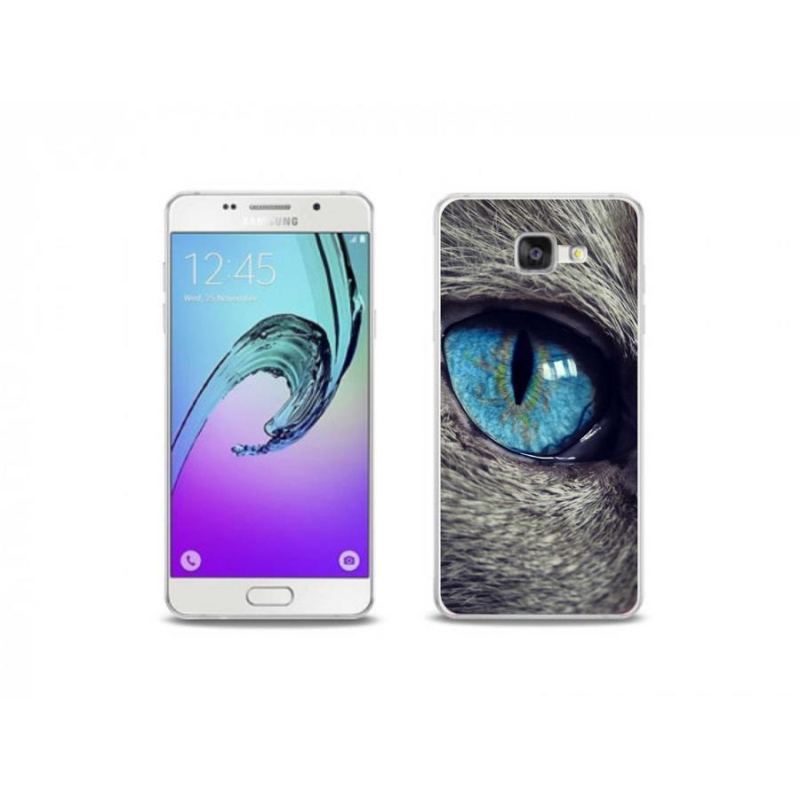 Gelové pouzdro mmCase na mobil Samsung Galaxy A5 (2016) - modré kočičí oko