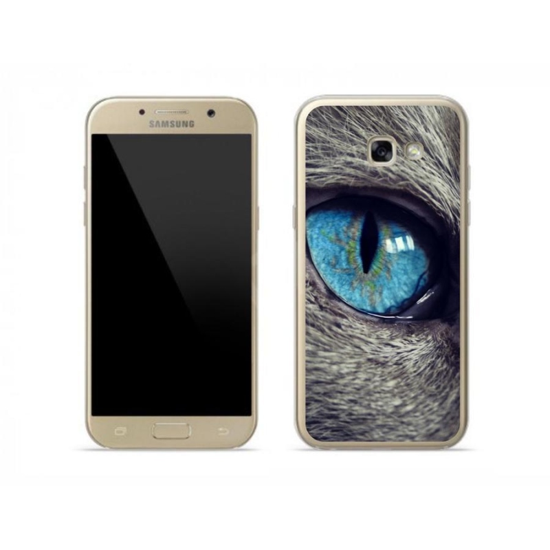 Gelové pouzdro mmCase na mobil Samsung Galaxy A5 (2017) - modré kočičí oko