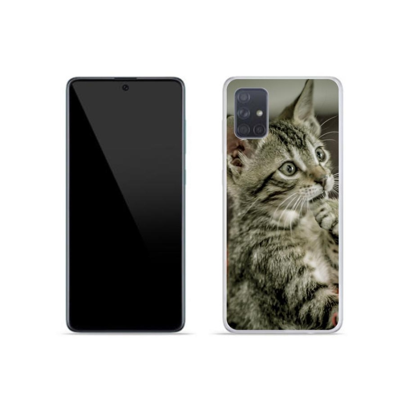 Gelové pouzdro mmCase na mobil Samsung Galaxy A51 - roztomilá kočka