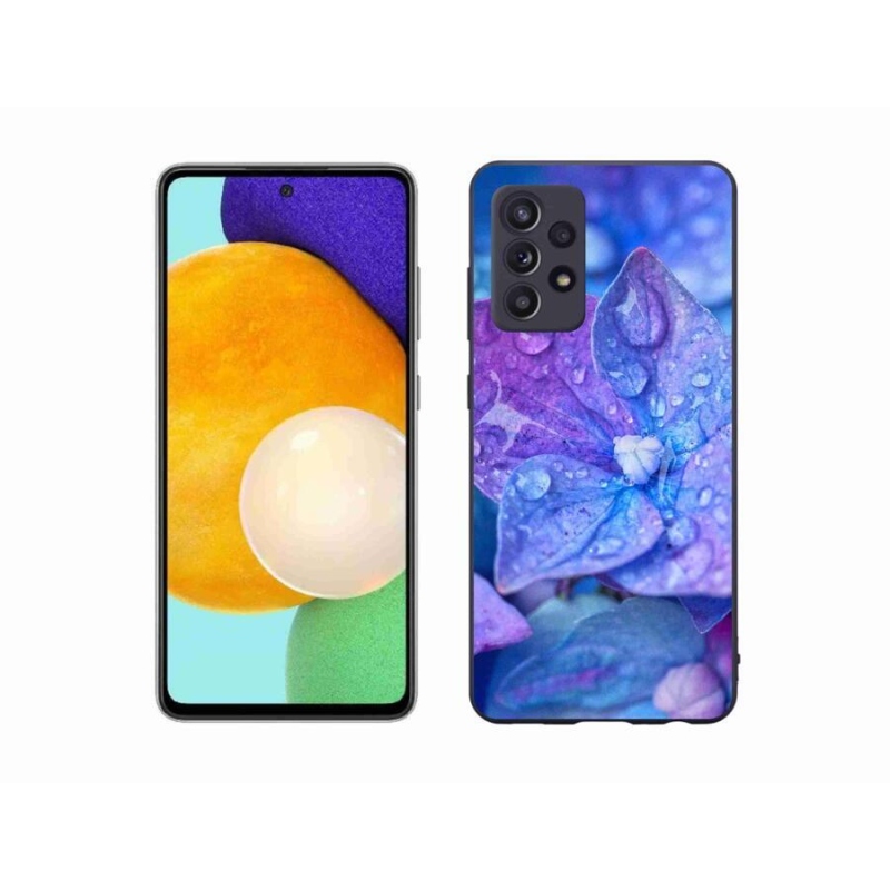 Gelové pouzdro mmCase na mobil Samsung Galaxy A52/A52 5G - fialový květ