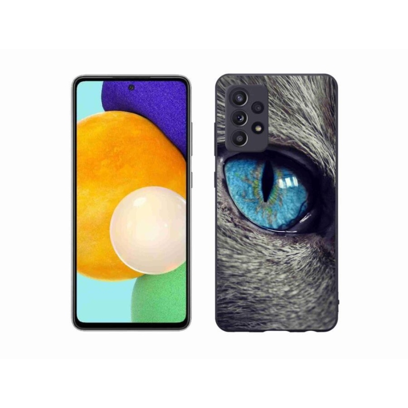 Gelové pouzdro mmCase na mobil Samsung Galaxy A52/A52 5G - modré kočičí oko