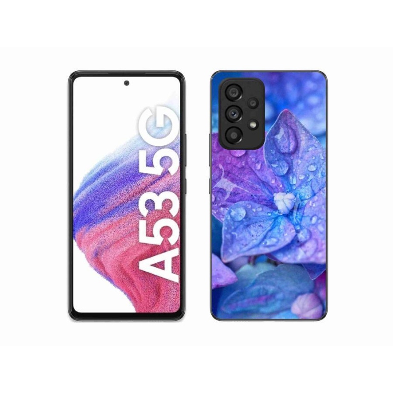 Gelové pouzdro mmCase na mobil Samsung Galaxy A53 5G - fialový květ