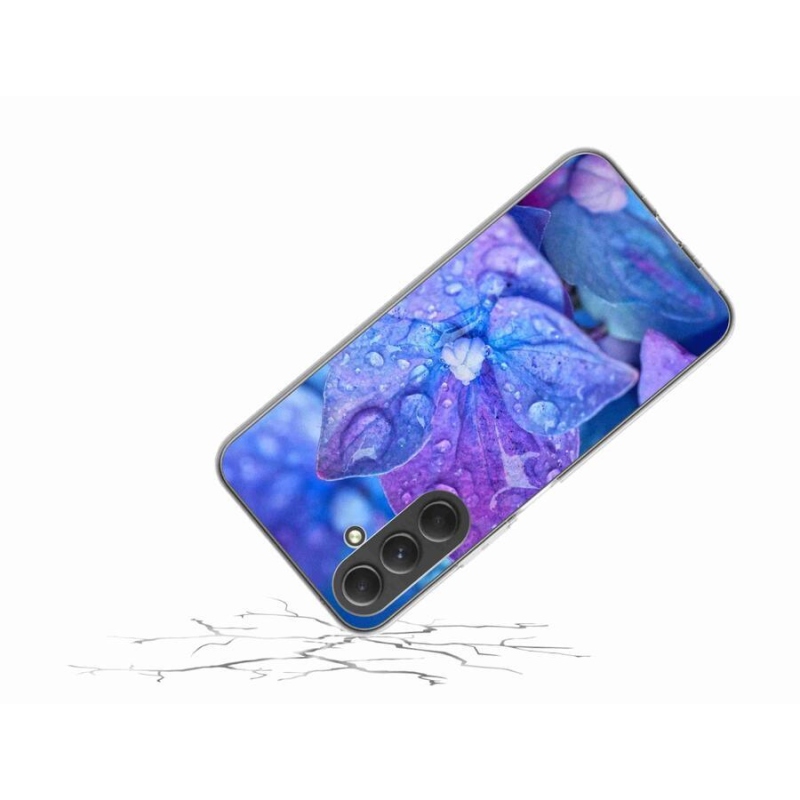 Gelové pouzdro mmCase na mobil Samsung Galaxy A54 5G - fialový květ