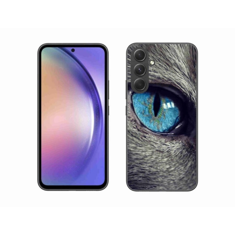 Gelové pouzdro mmCase na mobil Samsung Galaxy A54 5G - modré kočičí oko