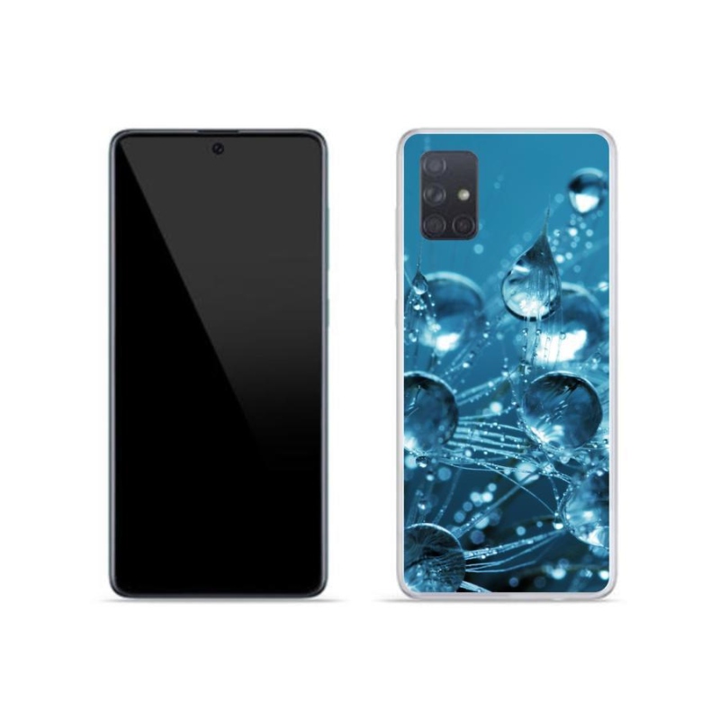 Gelové pouzdro mmCase na mobil Samsung Galaxy A71 - kapky vody