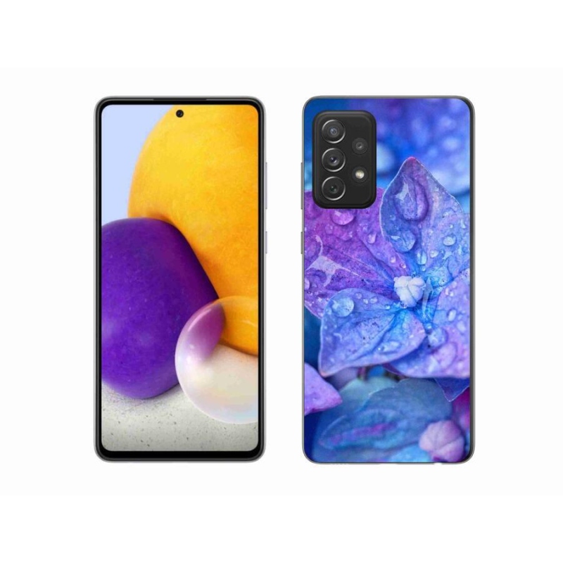 Gelové pouzdro mmCase na mobil Samsung Galaxy A72/A72 5G - fialový květ