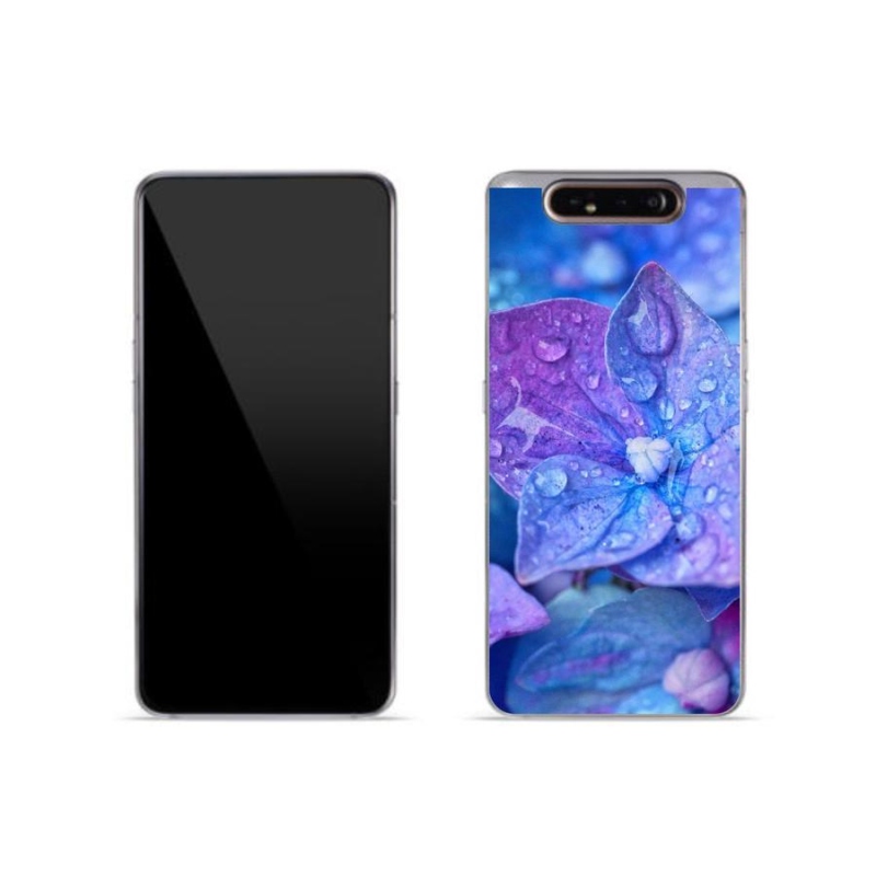 Gelové pouzdro mmCase na mobil Samsung Galaxy A80 - fialový květ