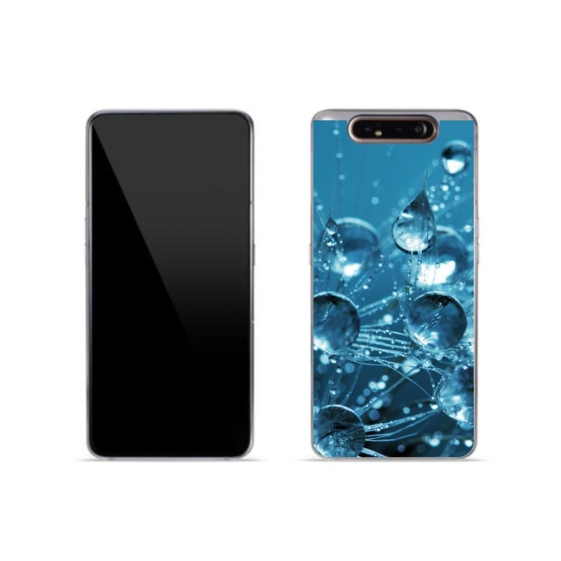 Gelové pouzdro mmCase na mobil Samsung Galaxy A80 - kapky vody