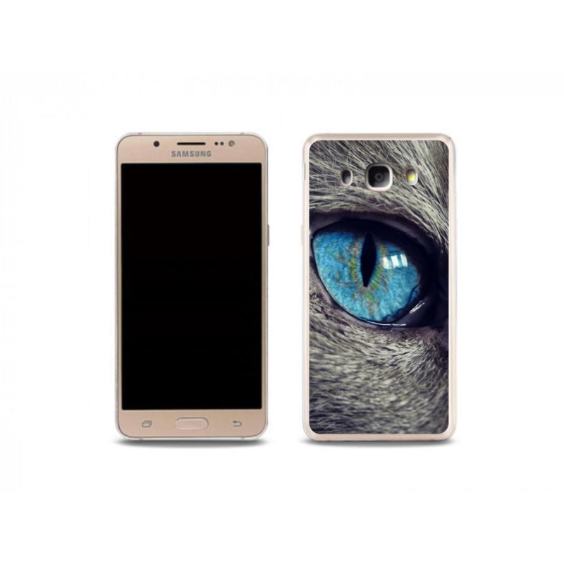Gelové pouzdro mmCase na mobil Samsung Galaxy J5 (2016) - modré kočičí oko