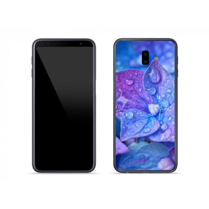 Gelové pouzdro mmCase na mobil Samsung Galaxy J6 Plus - fialový květ