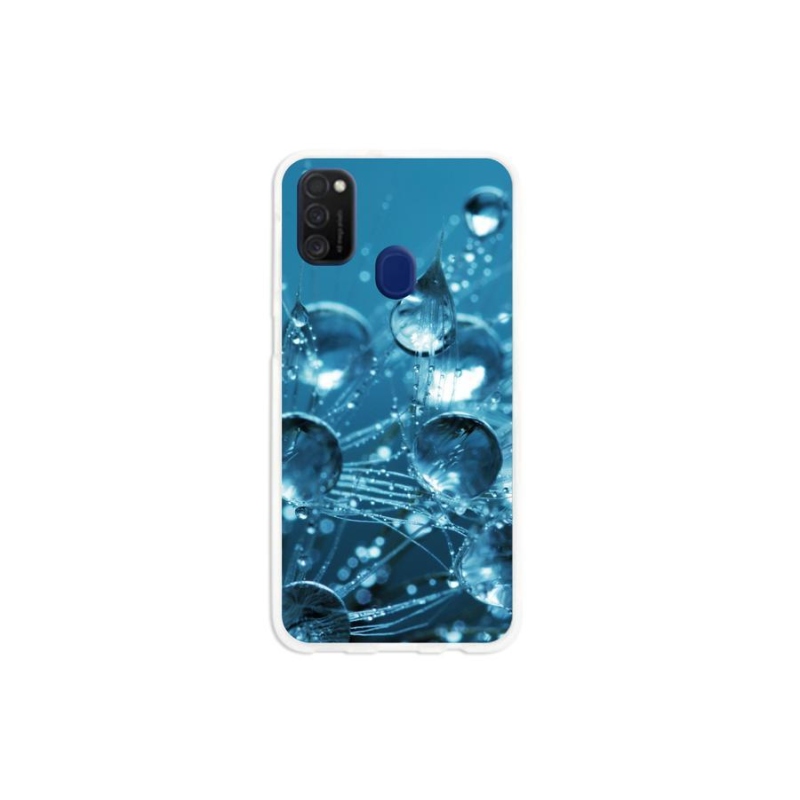 Gelové pouzdro mmCase na mobil Samsung Galaxy M21 - kapky vody