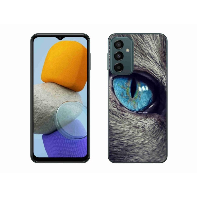 Gelové pouzdro mmCase na mobil Samsung Galaxy M23 5G - modré kočičí oko