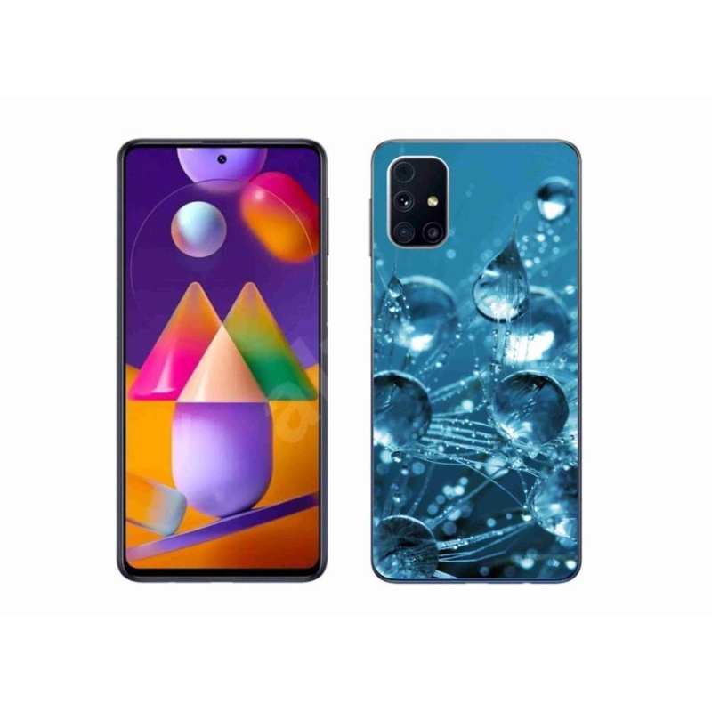 Gelové pouzdro mmCase na mobil Samsung Galaxy M31s - kapky vody