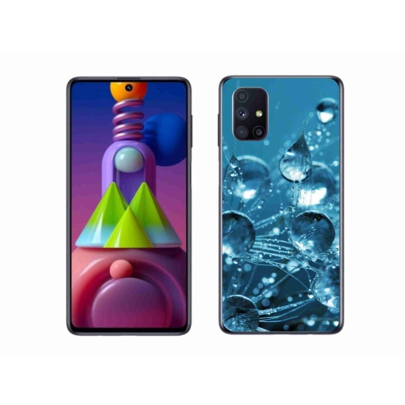Gelové pouzdro mmCase na mobil Samsung Galaxy M51 - kapky vody