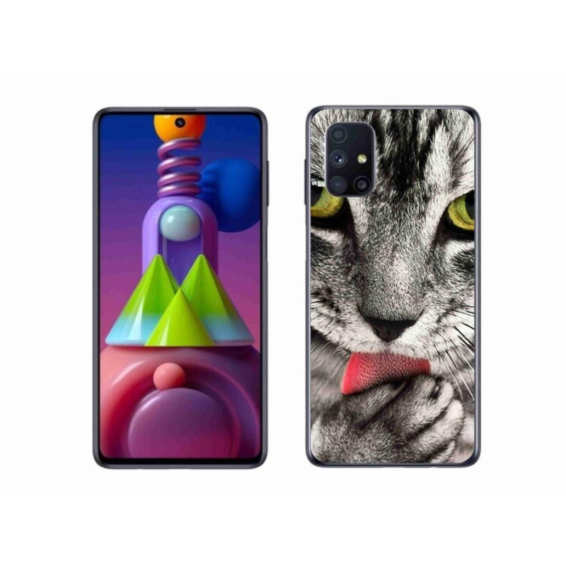 Gelové pouzdro mmCase na mobil Samsung Galaxy M51 - zelené kočičí oči
